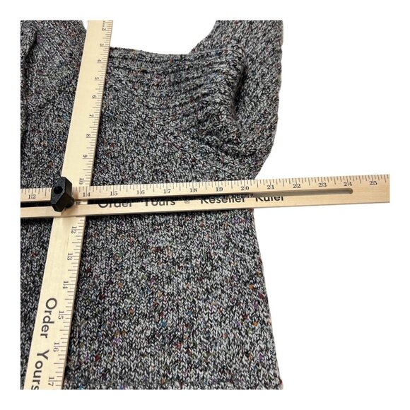 Drapers‎ Damons Sweater Jacket Womens PM Marbled Gray Mock Neck Classic Office - Picture 6 of 7